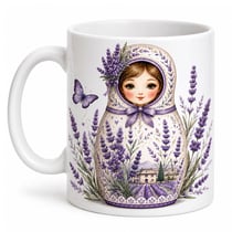 Mug poupée russe lavande de Provence 350 ml