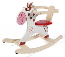 Cheval a bascule poney indien en bois + arceau - scratch - 6184121