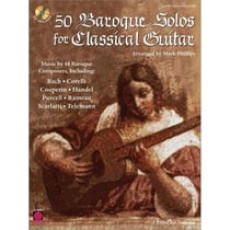 Mark phillips : 50 baroque solos for classical guitar - recueil avec support(s) en ligne
