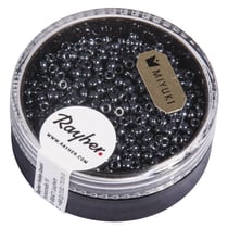 Premium - rocailles, 2,2 mm ø, anthracite, boîte 8 g, métallic