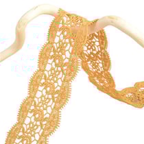 Bobine 13,7m guipure entre deux 50mm Jaune Moutarde