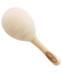 Maracas en bois de lotus 13 X 5cm - Com'1 Idée Beige Marron