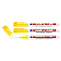 Lot de 3 marqueurs permanents - EDDING - Pointe fine - Jaune