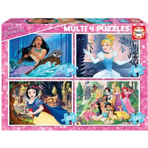 Puzzles Disney Princesses - EDUCA - Multi 4 En 1 - 100-200 pièces - Dessins animés et BD - Rose