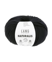 Pelote de laine Mérinos à tricoter Naturalis - Lang Yarns 04 noir