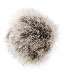 Pompons Premium Fausse Fourrure - 10cm de diamètre - Rico Design 25 Noir-nature