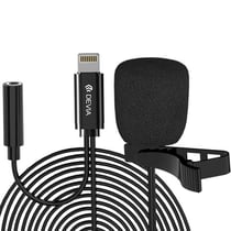 Devia Micro-cravate filaire Lightning 1,5 m avec retour audio via Jack Noir