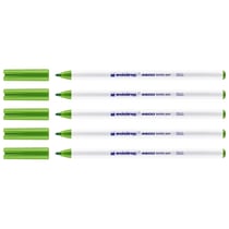 Lot de 5 feutres textiles permanents pointe fine 1 mm - EDDING - Vert clair