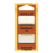 15 aiguilles chas doré pour patchwork taille 12