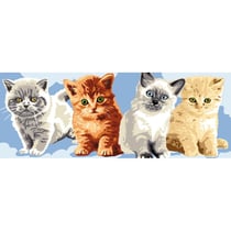 Princesse - Canevas Antique Les Chatons 30x65 cm 100% Coton