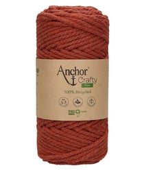Corde de Coton Recyclé Macramé Anchor Crafty Fine - 250gr - Anchor 116 Rouge (Brique)
