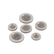 Lot de 3 boutons ronds 2 trous gris