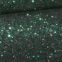 Tissu Sequins épais extensible Vert foncé
