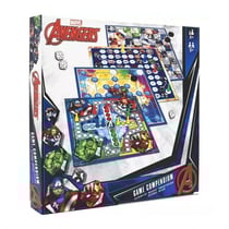 Boite multijeux avengers marvel 4 plateaux : marelle, dames, petits chevaux, échelle - cartamundi