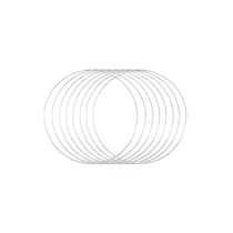 Vaessen Creative Lot d’Anneaux en Métal Ø20cm 3mm Argent 8x