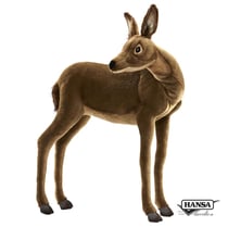 Hansa peluche geante Biche 75cmL - Hansa Peluches Géantes - Marron