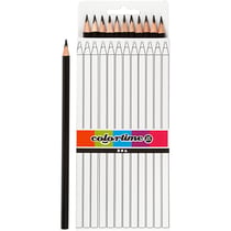 Crayons de Couleur Colortime, L : 17 cm, mine 3 mm, noir, 12pièces/ 1 Pq.