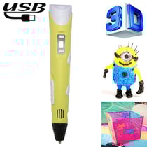 Stylo Imprimante 3D Portable USB Violet Pour Créativité et Art 3D Jaune YONIS
