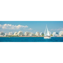 Tableau sur toile port de la Grande Motte 45x135 cm