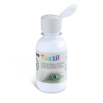 Lot de 6 flacons 125 ml - Peinture textile PRIMO - Blanc 100 - À l'eau