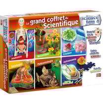 Le grand coffret du scientifique : anatomie, botanique, cristaux, geologie, paleontologie, astronomie - labo sciences et jeu - clementoni - 52258