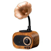 Enceinte Bluetooth Portable Design Rétro Phonographe Son Stéréo Haute Fidélité Autonomie 5h YONIS