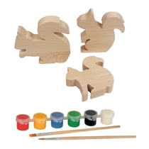 Ecureuils en bois a peindre -