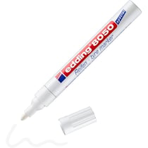 Marqueur - Blanc - Spécial pneus caoutchouc - Pointe ogive - Permanent - Edding 8050