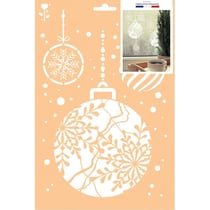 POCHOIR A4 SANS SACHET - BOULES DE NOEL