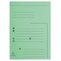 Paquet de 25 chemises 2 rabats SUPER 210 Contact - 24x32cm - Vert clair - x 5 - Exacompta