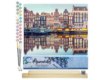 Peinture par Numéro Figured'Art - Amsterdam - Kit de Loisir Créatif DIY Numéro d'Art Complet - 40x50cm toile roulée + châssis en bois à monter