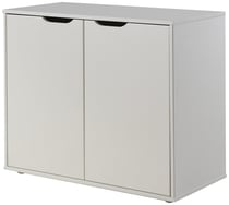 PINO Commode 2 portes MDF Blanc 85,5 x 43 x 72 cm - Vipack