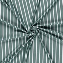 Tissu Maillot de bain UPF50 recyclé Rayé blanc sur fond Vert sauge