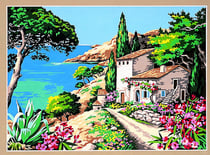 Canevas antique La calanque 45x60cm
