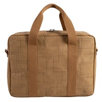 Cartable-sacoche washable paper Eterneco - Brun motifs géométriques - Exacompta