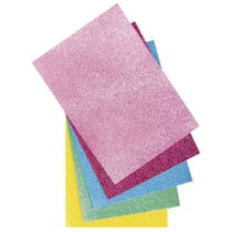 Feutre pailleté assorti, 21x30x0,1cm, 5 couleurs, 5feuilles