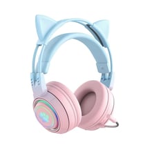 Casque Audio Stéréo Bluetooth Sans Fil Oreilles De Chat Avec Micro Détachable