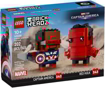 LEGO BrickHeadz - Figurines de Captain America et Hulk rouge 40668