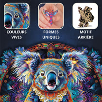 Koala Mandala - Puzzle en bois - Boite en carton