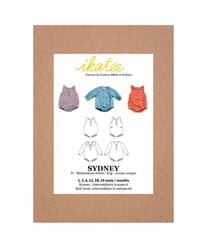 Pochette patron de couture SYDNEY Barboteuse 1M-24M taille n°FR 1 mois-24 mois