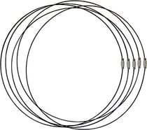 5 COLLIERS TOUR de COU noir semi rigide fermoir a vis - creation bijoux perles