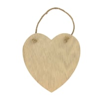 Plaque de porte cœur 14x13,5 cm bois - Artemio