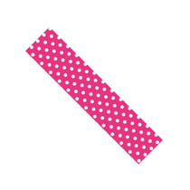 MégaCréa DIY - Ruban adhésif fantaisie 1,5 cm x 10 m fuchsia Pois blanc