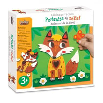 Créa Lign - Tableau facile - Portraits en relief - Animaux de la forêt