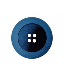 Carte de 3 boutons Fantaisies Bleu 4 trous 18mm - Union Knopf Bleu