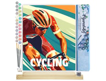 Peinture par Numéro Figured'Art - Affiche sportive Cyclisme - Kit de Loisir Créatif DIY Numéro d'Art Complet - 40x50cm toile roulée + châssis en bois à monter