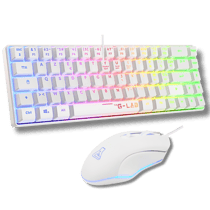 Ensemble clavier et souris - THE G-LAB Combo Hydro - Blanc - 6400 dpi