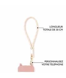 Cordon de sac Court - 30 x 1 cm - DRAEGER Beige et Doré