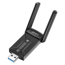 LinQ Carte Réseau Clé USB WiFi 600Mbps et Bluetooth 5.4 Double Bande Noir