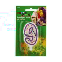 Bougie anniversaire chiffre 9